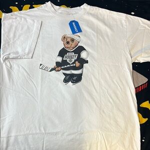 Market Studios Hockey Bear Graphic T-Shirt